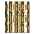 Gold Wheat Stalks Vertical Stripes Rug