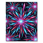 Neon Crystal Burst Radiant Geometric Rug