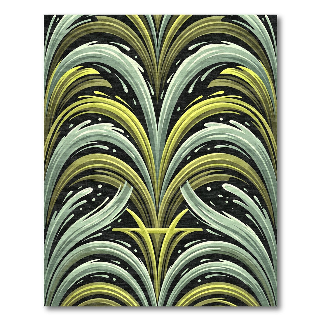 Emerald And Grey Dynamic Stream Rug