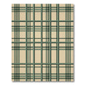 Classic Green and Beige Plaid Rug