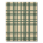 Classic Green and Beige Plaid Rug