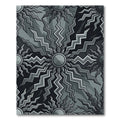 Monochromatic Sunburst Geometric Arrangement Rug