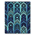 Deep Blue Starry Archway Tapestry Rug