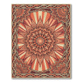 Radiant Terracotta Floral Mandala Medallion Rug