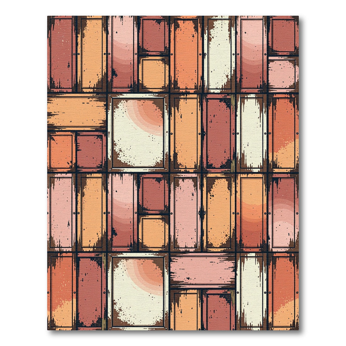 Tarnished Copper Rectangular Mosaic Rug