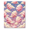 Whimsical Pink Cotton Candy Clouds Rug
