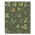 Earthy Olive Green Botanical Vine Rug