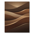 Earthy Toned Layered Wave Rug