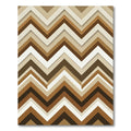 Earthy Brown Chevron Geometric Rug