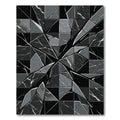 Dark Gray Shattered Marble Geometric Rug