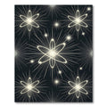Shimmering Atomic Starburst Black Radiance Rug