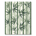 Serene Sage Bamboo Forest Illustration Rug
