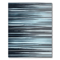 Modern Blue and Charcoal Linear Stripe Rug