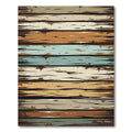 Aged Wood Grain Horizontal Stripes Rug
