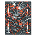 Orange Rope Stanchion Abstract Texture Rug