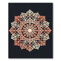 Lace Coral Ornate Floral Medallion Rug