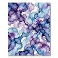 Amethyst Azure Fluid Ink Smear Rug