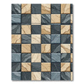 Checkered Stone Texture Blocks Rug