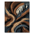 Abstract Metropolis Swirl Urban Art Rug