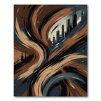 Abstract Metropolis Swirl Urban Art Rug