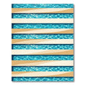 Shimmering Azure Pool Water Striped Rug