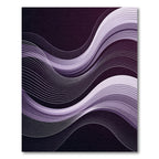 Modern Purple Flowing Abstract Wave Rug