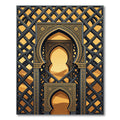 Golden Arch Lattice Desert Scape Rug