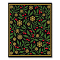 Crimson Berry Golden Starburst Flora Rug