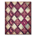 Crimson Paisley Mandala Lattice Rug