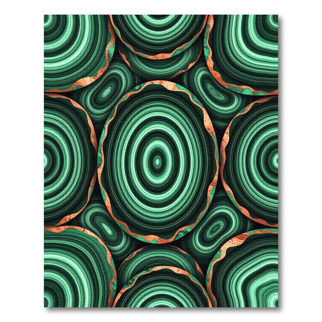 Emerald Green Agate Circles Rug