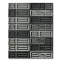 Industrial Gray Rectangular Stone Brick Rug