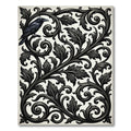 Dark Raven Scrollwork Classic Layout Rug