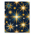 Mid Century Golden Cosmic Starry Night Rug