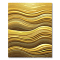 Golden Radiant Fluid Wave Abstract Rug