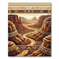 Earthy Southwestern Canyon Horizon Area Rug