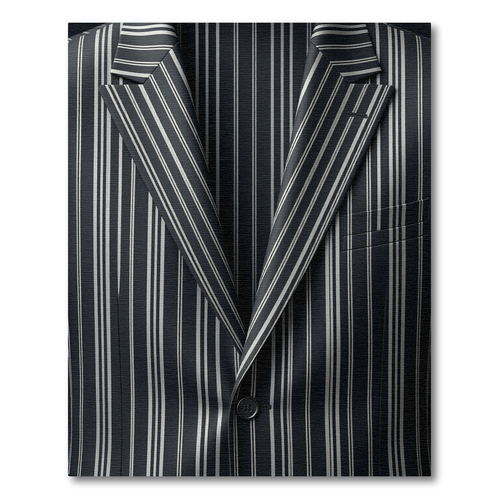 Classic Navy White Pinstripe Rug