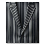 Classic Navy White Pinstripe Rug
