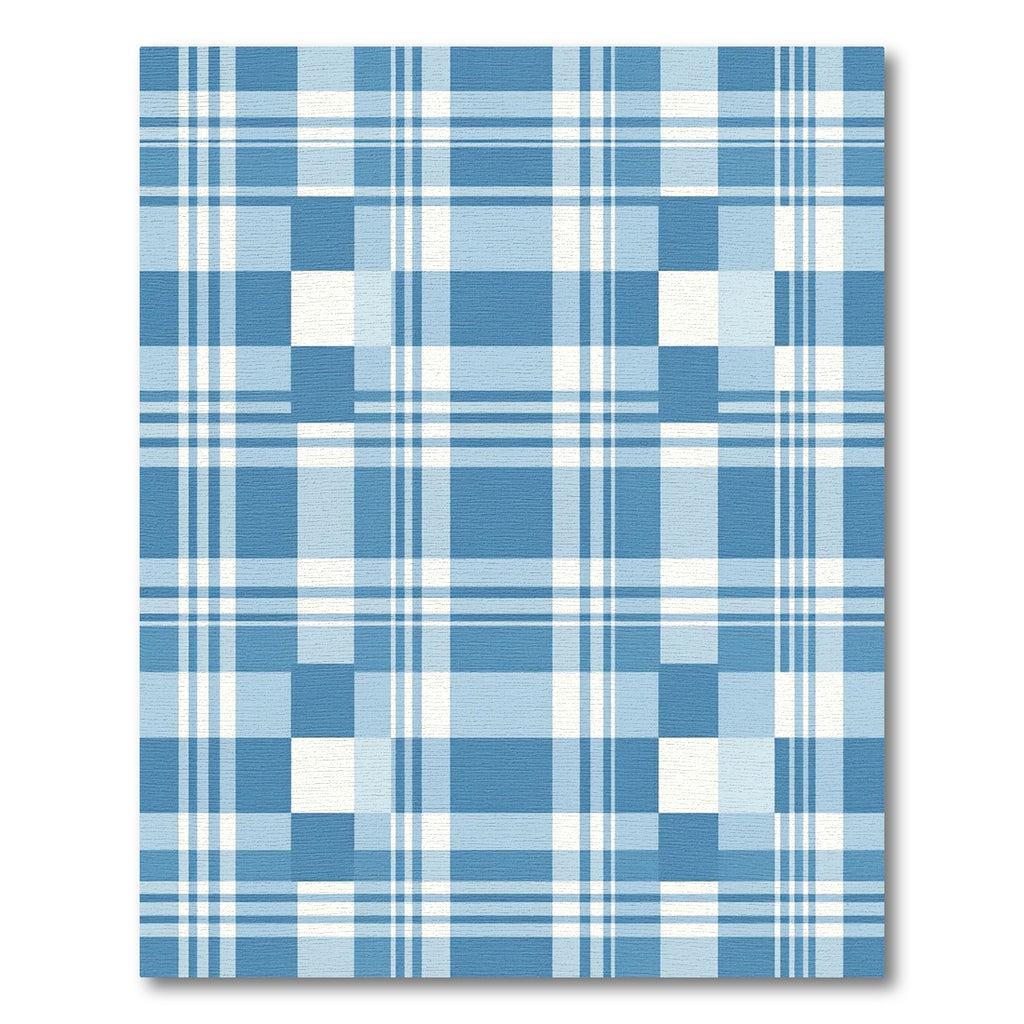 Blue Classic Plaid Checkered Arrangement Rug