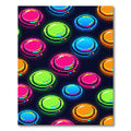 Neon Pixel Glow Button Grid Rug