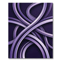 Modern Deep Violet Interlocking Curve Rug