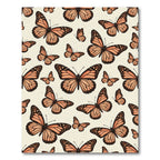 Whimsical Orange Butterfly Garden Rug