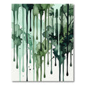 Abstract Forest Drip Watercolor Wall Art Rug