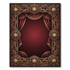 Crimson Gold Compass Acanthus Frame Rug