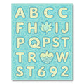 Light Blue Alphanumeric Folio Rug