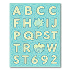 Light Blue Alphanumeric Folio Rug