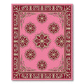 Crimson Bloom Arrangement Pink Field Rug