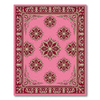 Crimson Bloom Arrangement Pink Field Rug