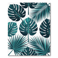 Teal Tropical Foliage Botanical Sweep Rug