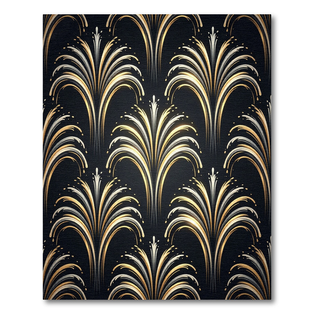 Golden Arched Fireworks Sprays Rug
