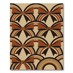 Retro Brown Bow Infinity Arch Rug